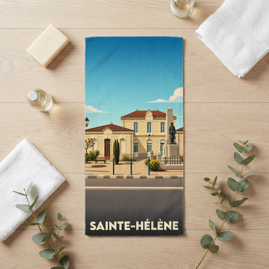 Serviette de bain 30 cm x 60 cm souvenir de Sainte-Hélène
