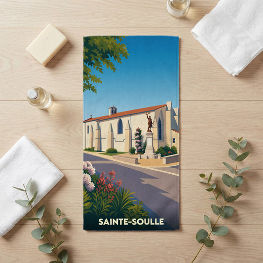 Serviette de bain 30 cm x 60 cm souvenir de Sainte-Soulle