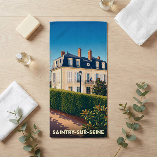 Serviette de bain 30 cm x 60 cm souvenir de Saintry-sur-Seine