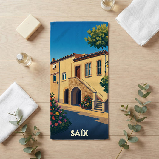 Serviette de bain 30 cm x 60 cm souvenir de Saïx