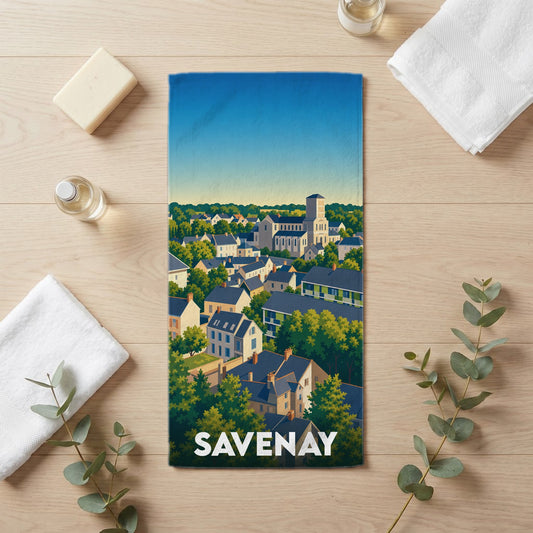 Serviette de bain 30 cm x 60 cm souvenir de Savenay