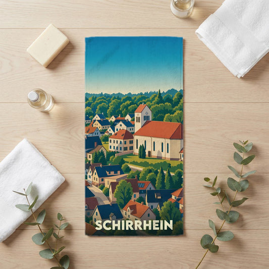 Serviette de bain 30 cm x 60 cm souvenir de Schirrhein