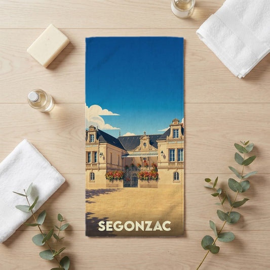 Serviette de bain 30 cm x 60 cm souvenir de Segonzac