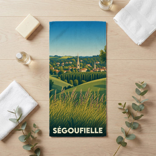 Serviette de bain 30 cm x 60 cm souvenir de Ségoufielle