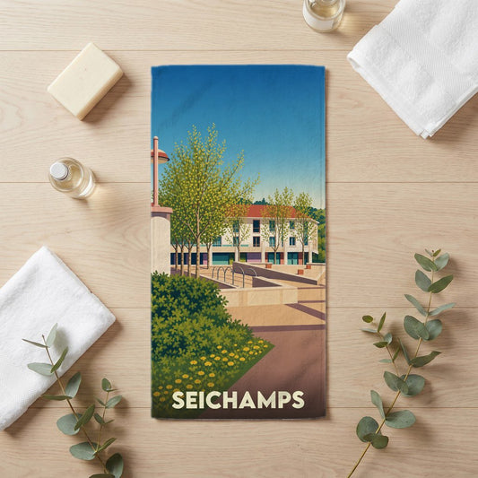 Serviette de bain 30 cm x 60 cm souvenir de Seichamps