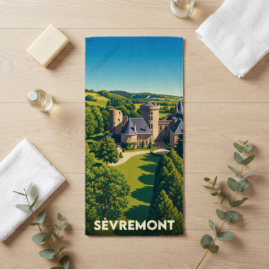 Serviette de bain 30 cm x 60 cm souvenir de Sèvremont