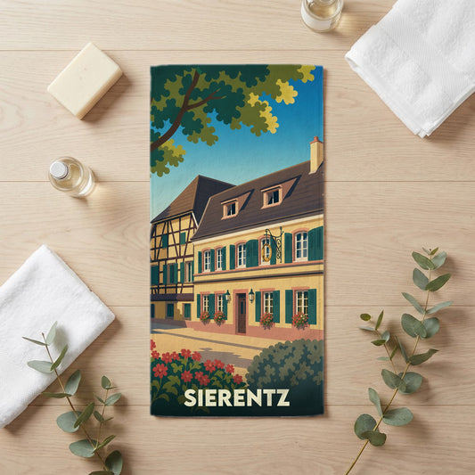 Serviette de bain 30 cm x 60 cm souvenir de Sierentz