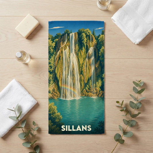Serviette de bain 30 cm x 60 cm souvenir de Sillans