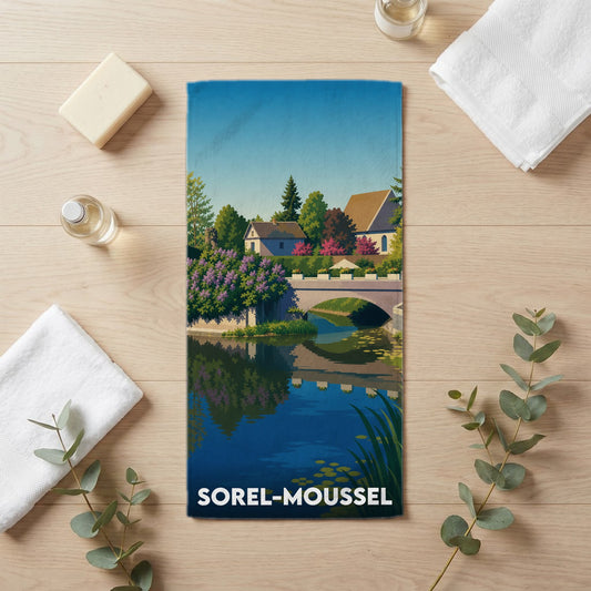 Serviette de bain 30 cm x 60 cm souvenir de Sorel-Moussel