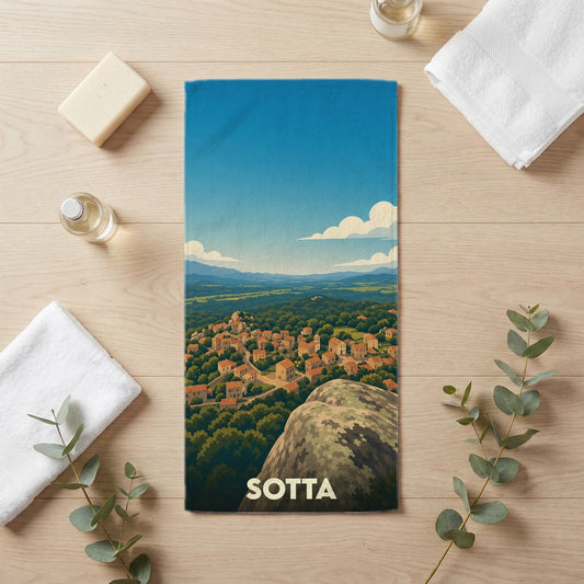 Serviette de bain 30 cm x 60 cm souvenir de Sotta