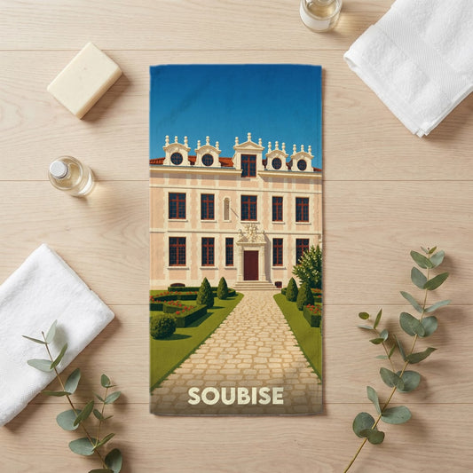 Serviette de bain 30 cm x 60 cm souvenir de Soubise