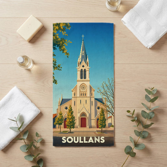 Serviette de bain 30 cm x 60 cm souvenir de Soullans