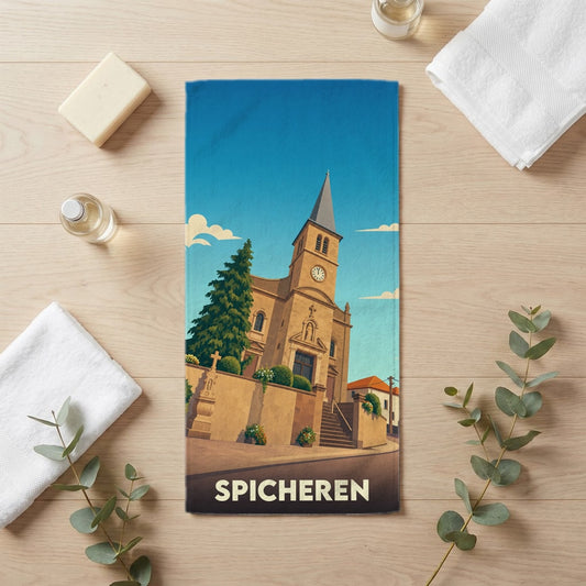Serviette de bain 30 cm x 60 cm souvenir de Spicheren