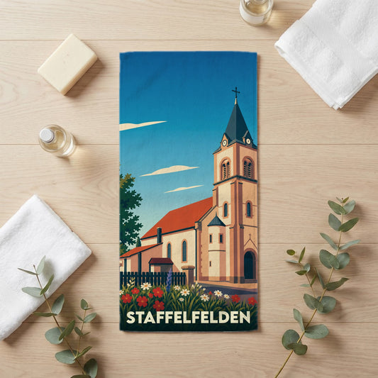 Serviette de bain 30 cm x 60 cm souvenir de Staffelfelden