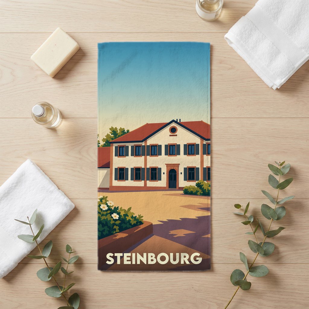 Serviette de bain 30 cm x 60 cm souvenir de Steinbourg