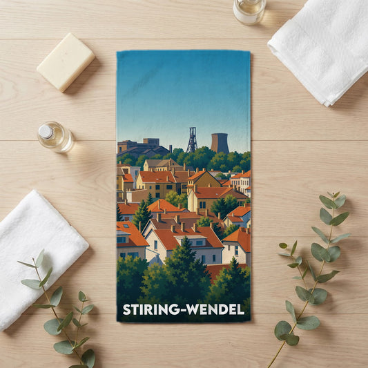 Serviette de bain 30 cm x 60 cm souvenir de Stiring-Wendel