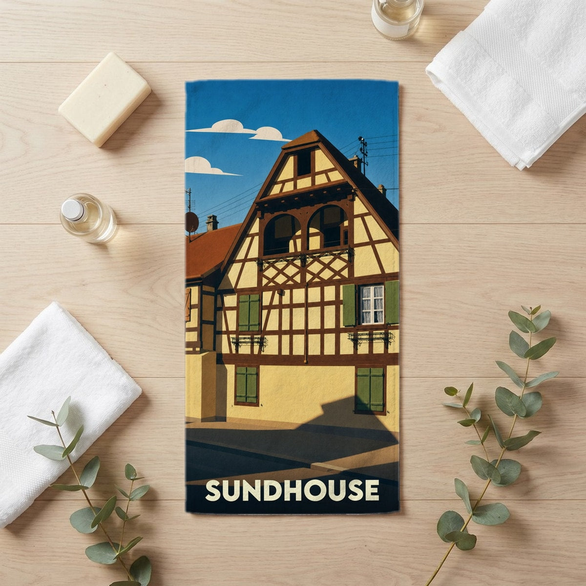 Serviette de bain 30 cm x 60 cm souvenir de Sundhouse