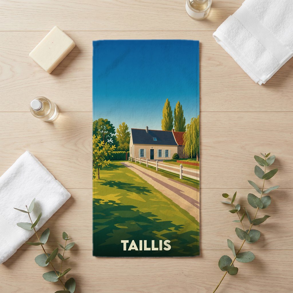 Serviette de bain 30 cm x 60 cm souvenir de Taillis