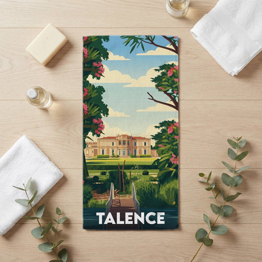Serviette de bain 30 cm x 60 cm souvenir de Talence