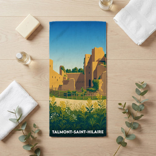 Serviette de bain 30 cm x 60 cm souvenir de Talmont-Saint-Hilaire