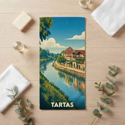 Serviette de bain 30 cm x 60 cm souvenir de Tartas