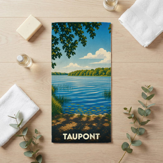 Serviette de bain 30 cm x 60 cm souvenir de Taupont