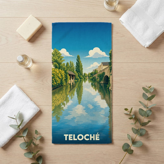 Serviette de bain 30 cm x 60 cm souvenir de Teloché