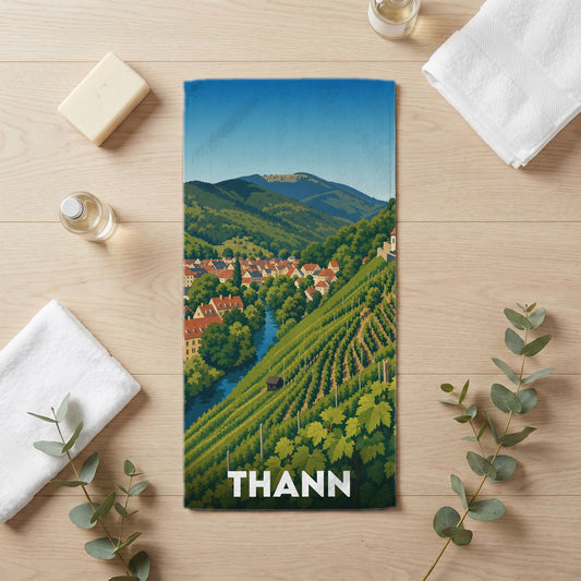 Serviette de bain 30 cm x 60 cm souvenir de Thann