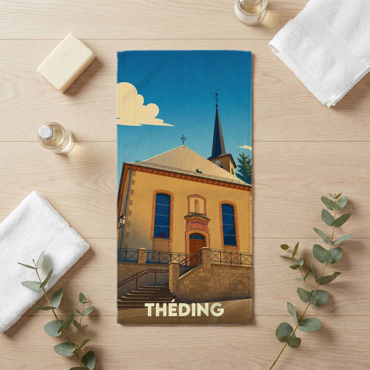 Serviette de bain 30 cm x 60 cm souvenir de Théding