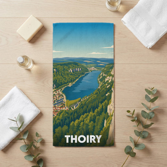 Serviette de bain 30 cm x 60 cm souvenir de Thoiry