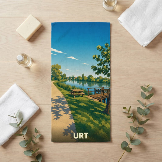Serviette de bain 30 cm x 60 cm souvenir de Urt