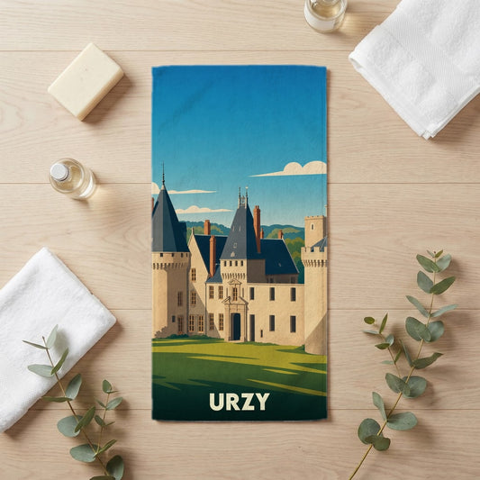 Serviette de bain 30 cm x 60 cm souvenir de Urzy
