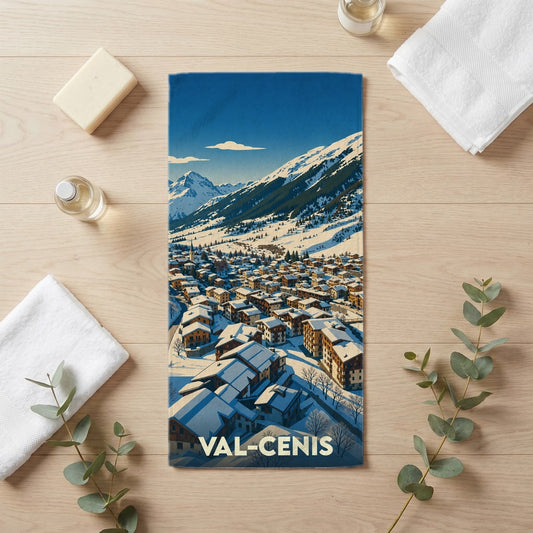Serviette de bain 30 cm x 60 cm souvenir de Val-Cenis