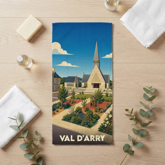 Serviette de bain 30 cm x 60 cm souvenir de Val d'Arry