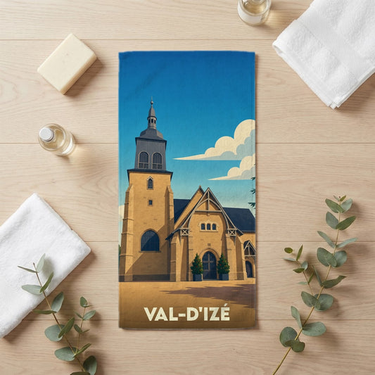 Serviette de bain 30 cm x 60 cm souvenir de Val-d'Izé