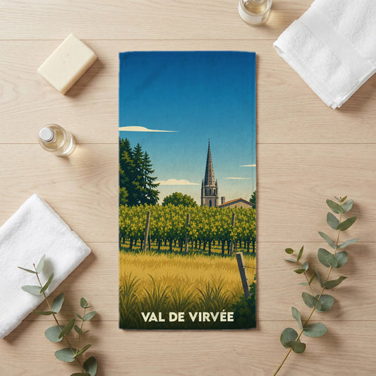 Serviette de bain 30 cm x 60 cm souvenir de Val de Virvée