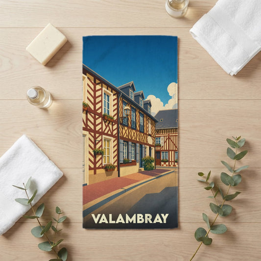 Serviette de bain 30 cm x 60 cm souvenir de Valambray