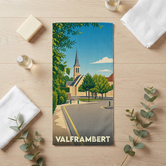 Serviette de bain 30 cm x 60 cm souvenir de Valframbert