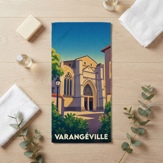 Serviette de bain 30 cm x 60 cm souvenir de Varangéville