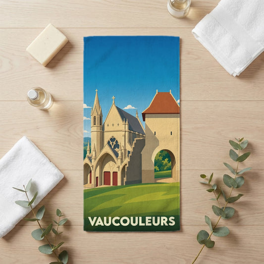 Serviette de bain 30 cm x 60 cm souvenir de Vaucouleurs
