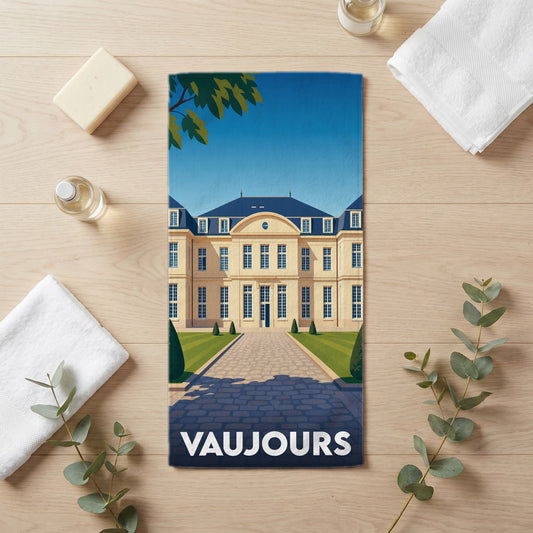 Serviette de bain 30 cm x 60 cm souvenir de Vaujours