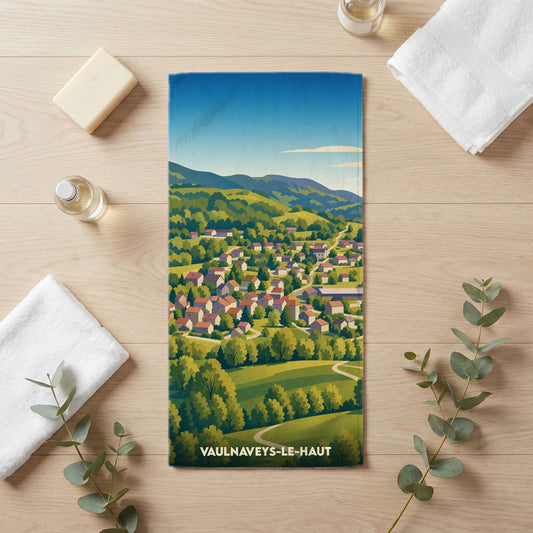 Serviette de bain 30 cm x 60 cm souvenir de Vaulnaveys-le-Haut