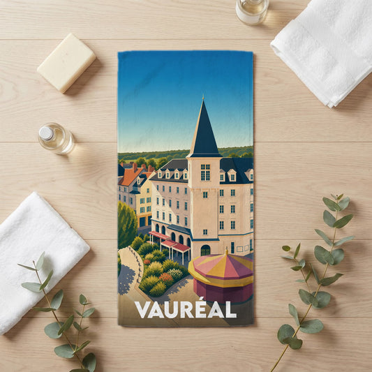 Serviette de bain 30 cm x 60 cm souvenir de Vauréal