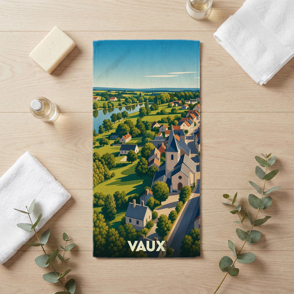 Serviette de bain 30 cm x 60 cm souvenir de Vaux