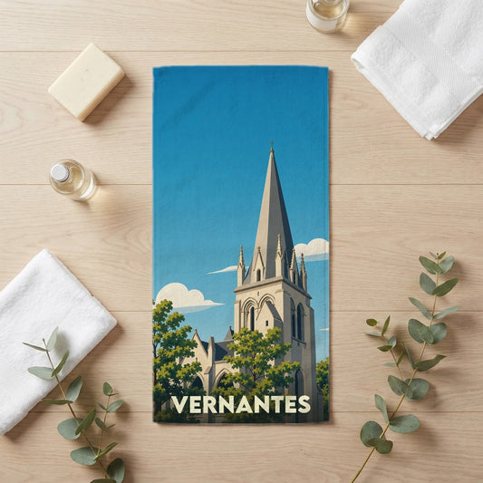 Serviette de bain 30 cm x 60 cm souvenir de Vernantes