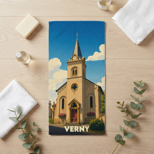 Serviette de bain 30 cm x 60 cm souvenir de Verny