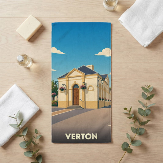 Serviette de bain 30 cm x 60 cm souvenir de Verton