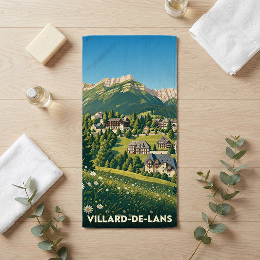 Serviette de bain 30 cm x 60 cm souvenir de Villard-de-Lans