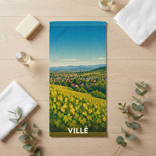 Serviette de bain 30 cm x 60 cm souvenir de Villé