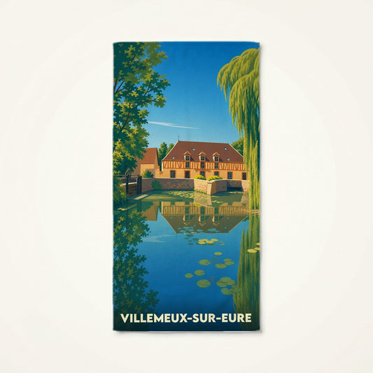 Serviette de bain souvenir de Villemeux-sur-Eure